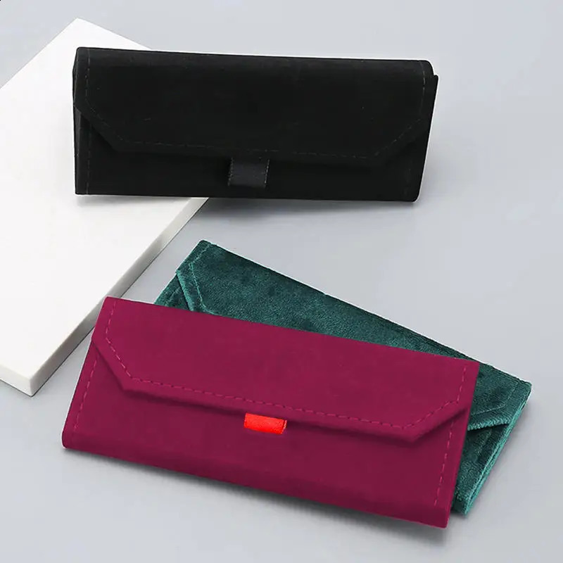 Velvet Triangle Folding Glasses Women Case Elegant Sunglasses Case Purse Hard Men Elegant Reading Glasses Box 1/2/3Pcs 260625 - view 4