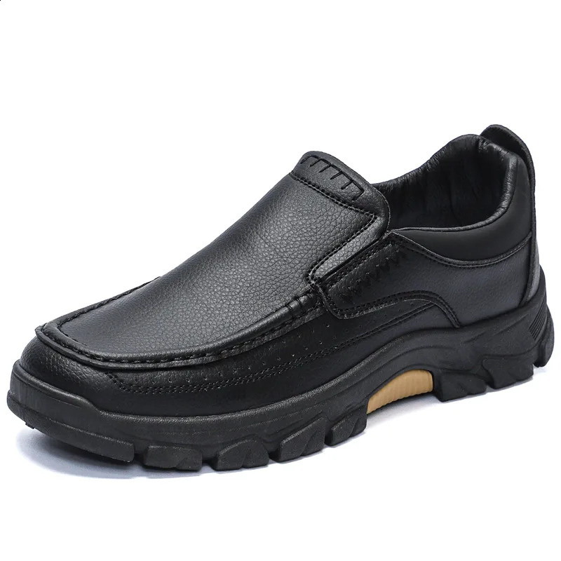 Spring Autumn Mens Casual Shoes British Middle aged Dad Fashion Business Leather 260624 - view 6