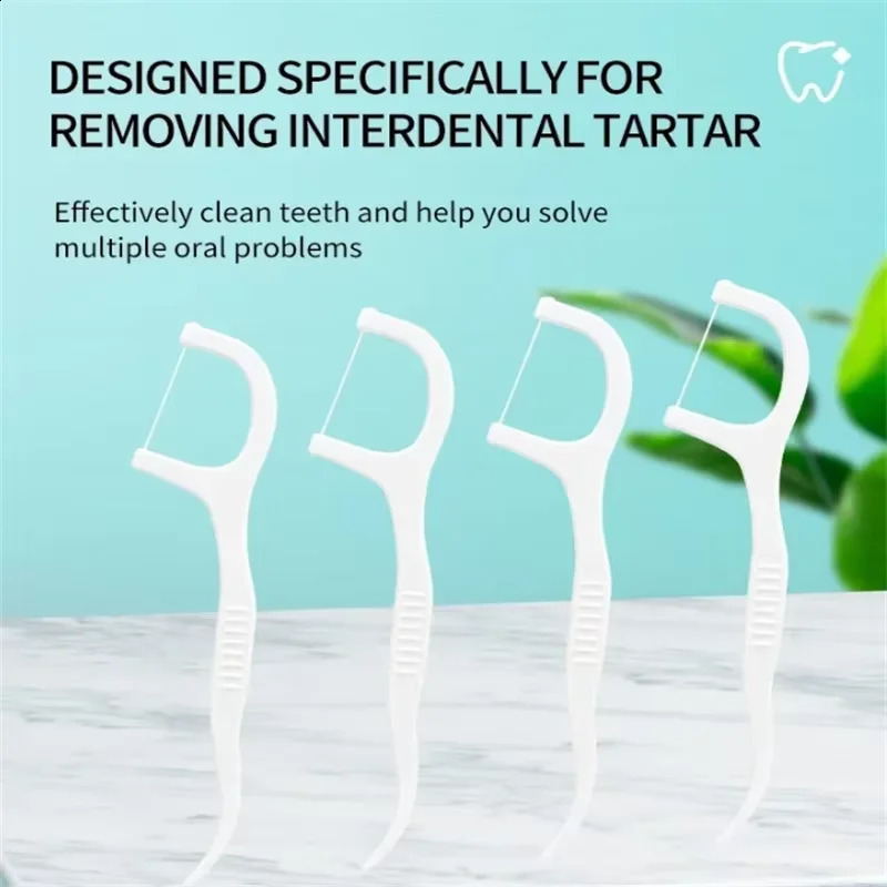 12510 Box Portable Disposable Dental Floss Plastic Toothpick Hightension Stick Oral Care 260626 - view 4