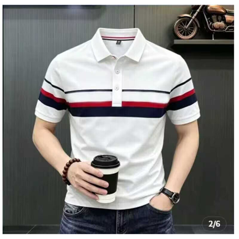 Men's Short-Sleeve Polo Shirt Summer Thin High-End Fashion Trend Versatile T-Shirt 2026