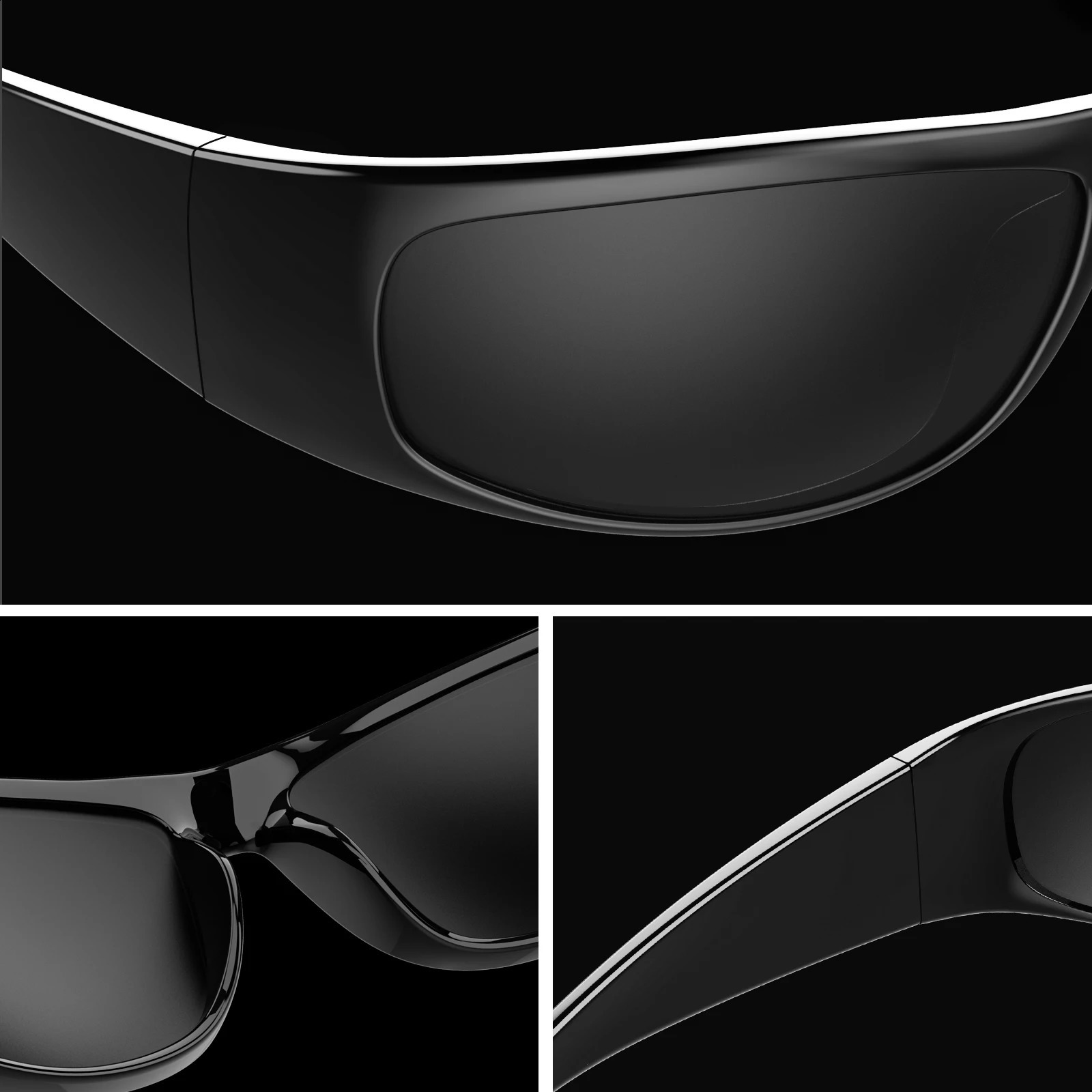 Dark Sunglasses for Men Wrap Around Sunglasses for Big Heads Men UV400 Protection glasses W8005 260626 - view 7