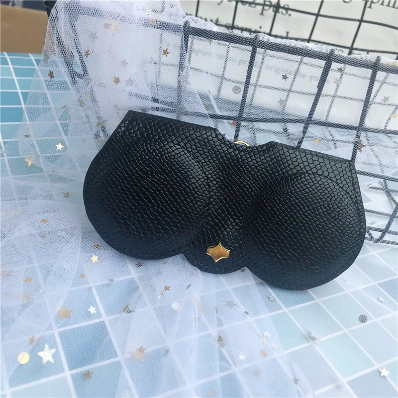 2025 Serpentine Sunglasses Cases Solid color Sunglasses Bag Glasses Protective Sleeve PU Leather Glasses Case 260625 - view 6
