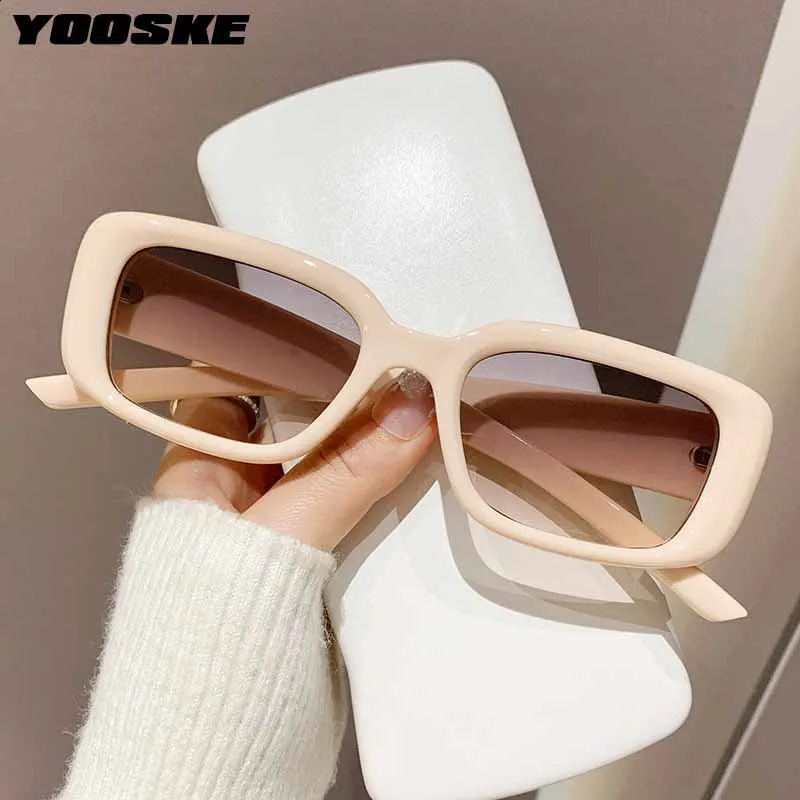 YOOSKE Vintage Square Sunglasses Female Oval Eyewear Oculos Male Female Eyeglasses Women Men Rectangle Sun Glasses 260626