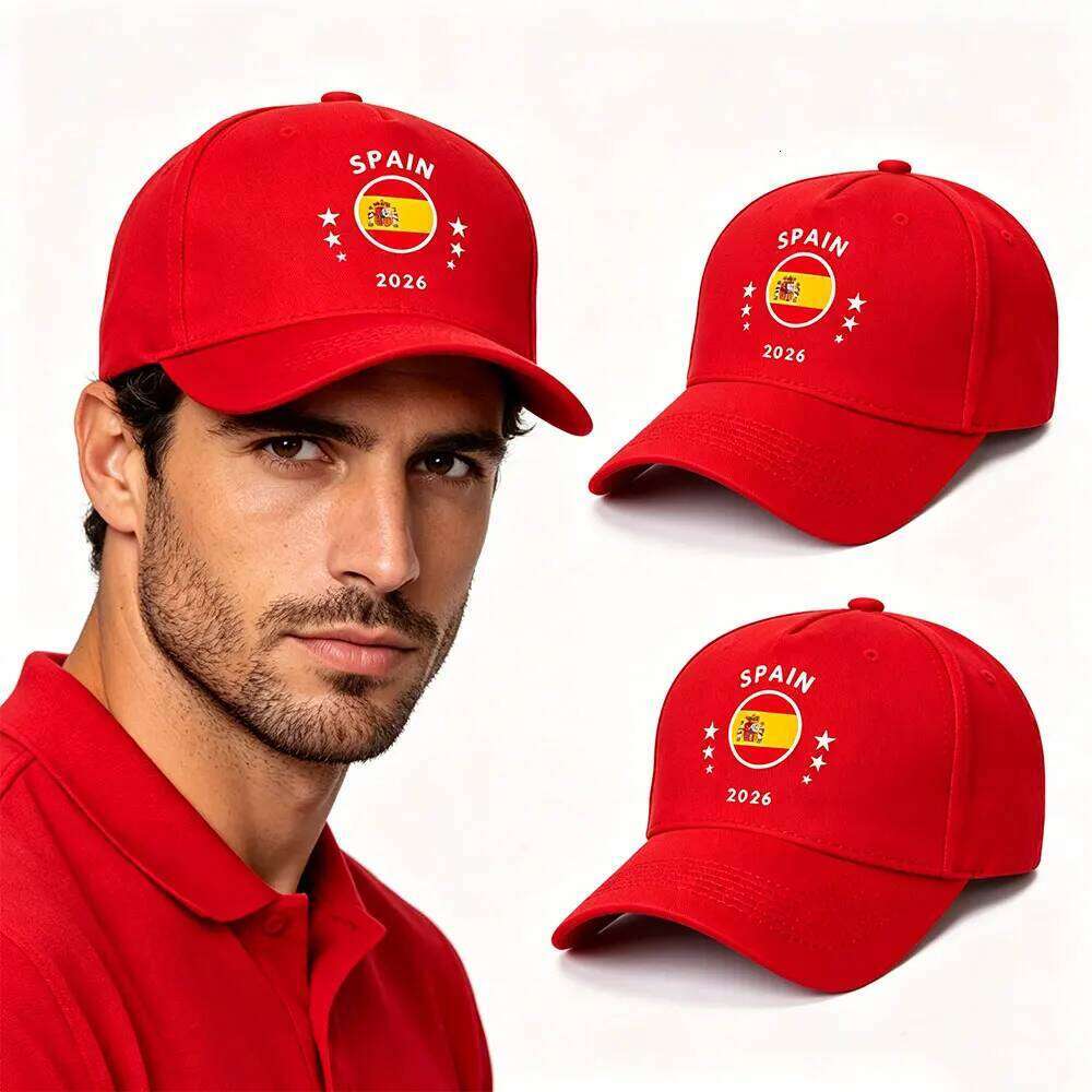 2026 Flag Baseball Spain Football Cap Patriotic Soccer Summer Casual Adjustable Sports Fan Hat Men W260626 - view 1