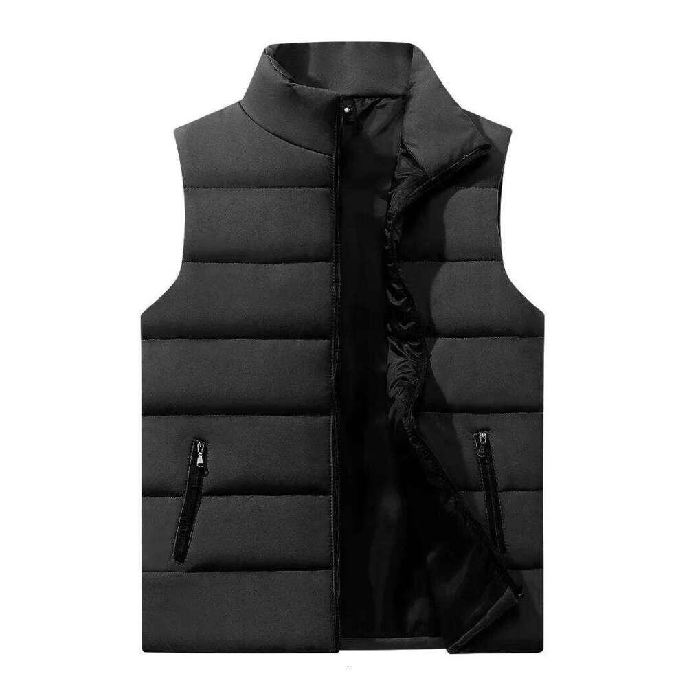 Mens Vest Jacket Warm Sleeveless Jackets Winter Waterproof Zipper Coat Autumn Stand-up Collar Casual Waistcoat Brand Clothing W260626 - view 6