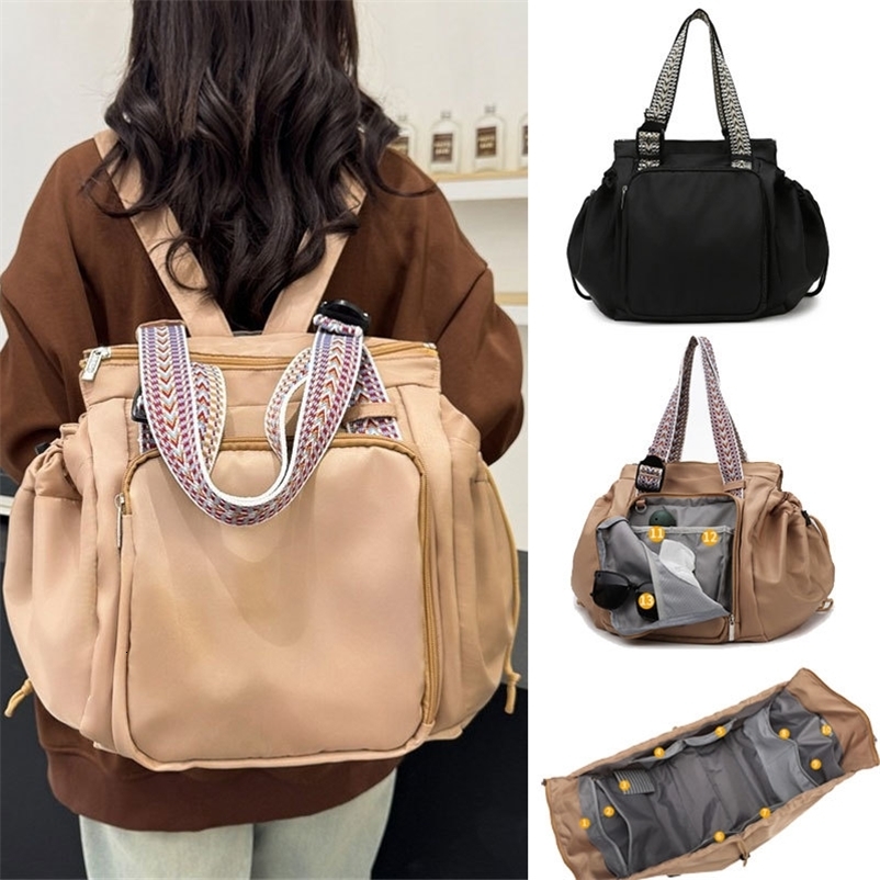 Sport Versatile Backpack Gym Yoga Fitness Bag Large Drawstring Handbag Shoulder Women Tote Outdoor Shopping Rucksack Mommy Bag 260622CJ