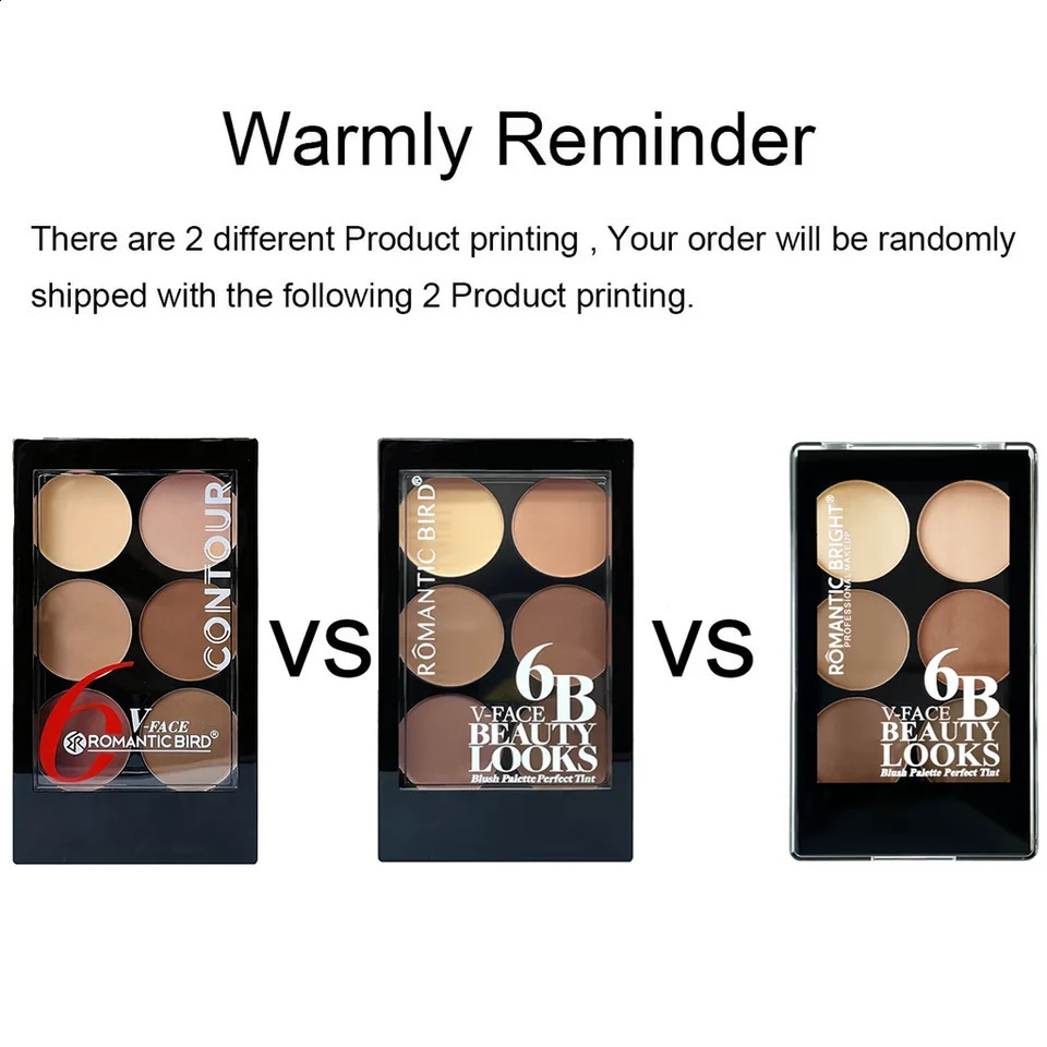 6 Colors Highlight Con Powder Palette Face Shadow Con Powder Makeup Palette With Brush Face Bronzer Color Correcti 260626 - view 7