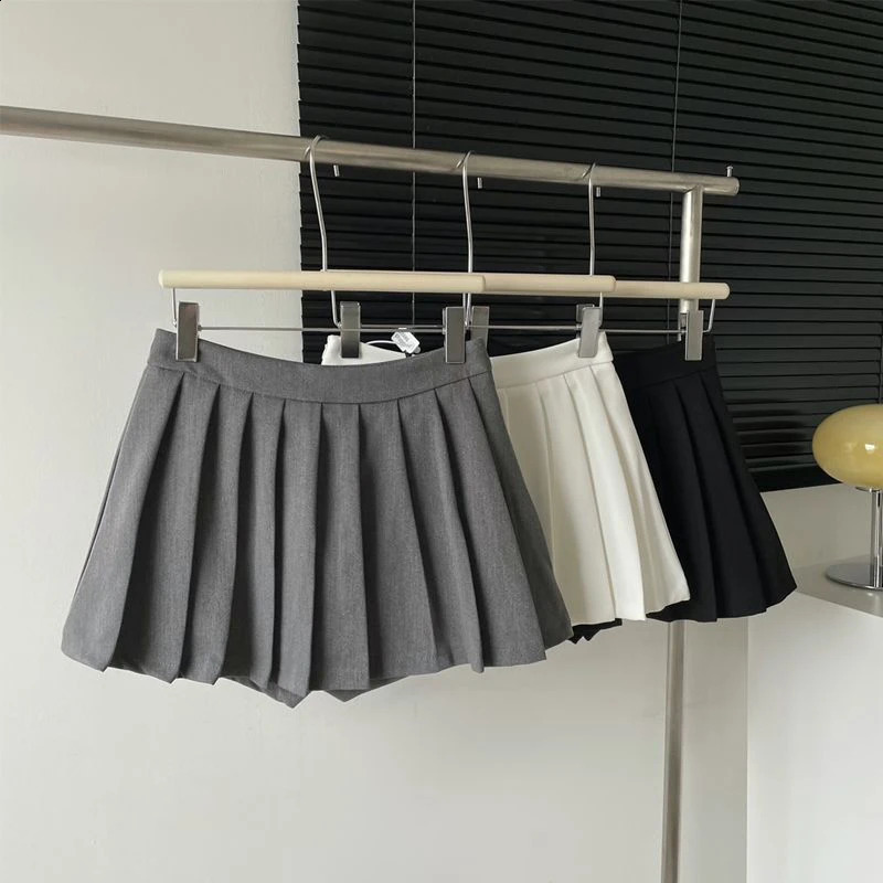 Y2k Mini Skirt Women Harajuku Preppy Black Pleated Skirts Summer Korean Kawaii Fashion High Waist White A Line Tennis Faldas 260626 - view 3