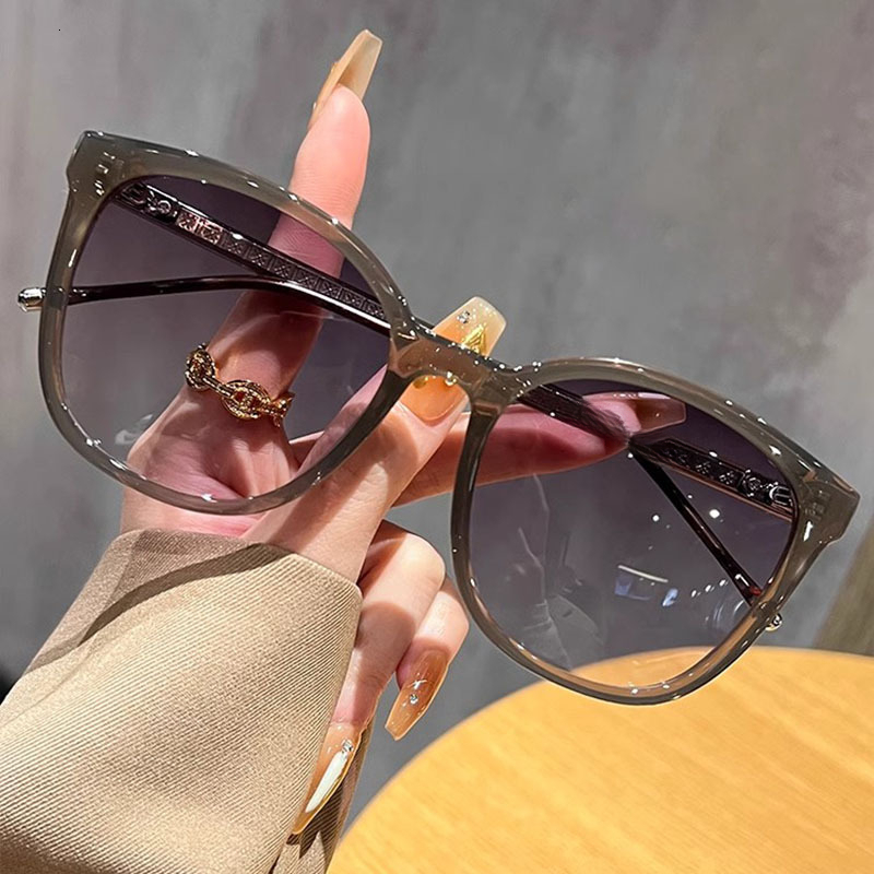 Women s Sunglasses New Model Large Frame Tea Colored Polarized UV Protection Slimming Effect for Large Faces Driving Sunglasses - view 4