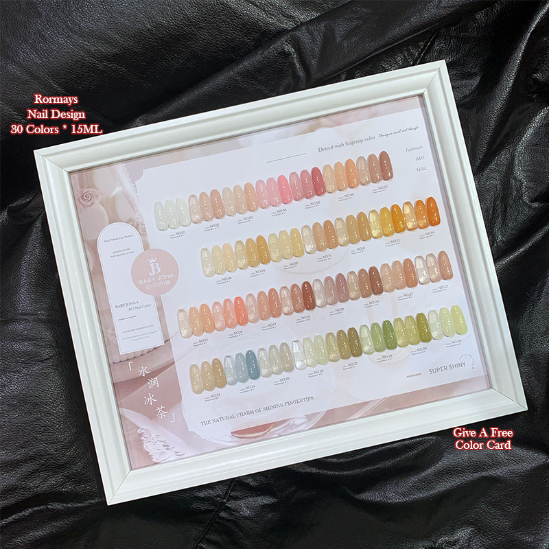 30 Colors Jelly Nail Gel Polish Set Summer Iced Tea Watery Glossy UV Soak Off Manicure Nail Art Kit Long Lasting Salon Quality - view 3