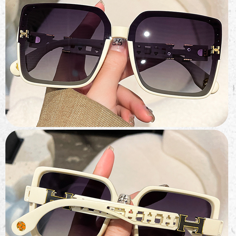 2026 Women's Designer's New Square Frame Personalized Small Trendy Luxurious High End Fashionable Sunglasses With UV Protection And Polarize - view 9