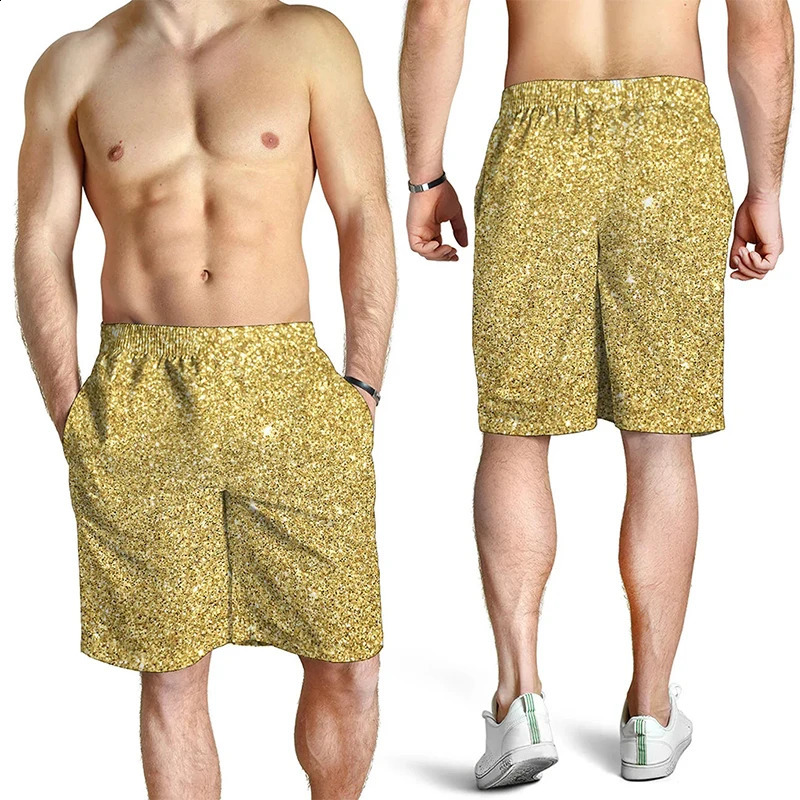 Full Print Sequinsglitter Graphic Beach Shorts For Men Women Casual Oversized Board Summer Quick Dry Short Pants 260625 - view 3