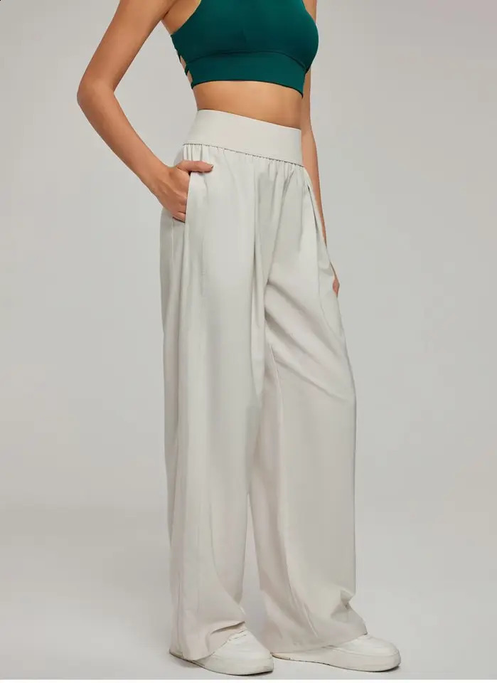 Women pants Wide Leg High Waist Loose Trousers Summer Casual Yoga Pants Draping Breathable Gym Lounge Woman clothing 260625 - view 3