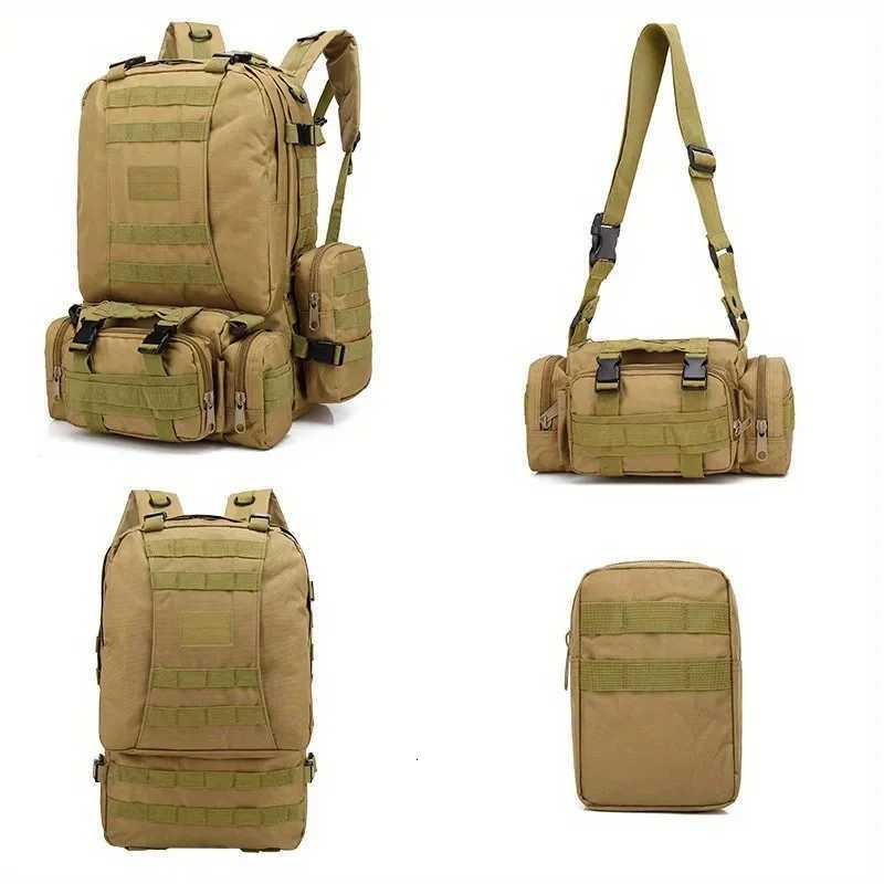 Backpack Mens Large Capacity 55L Tactical Backpack Outdoor Hiking Climbing Army Rucksacks Waterproof Camping Bags M260626 - view 6