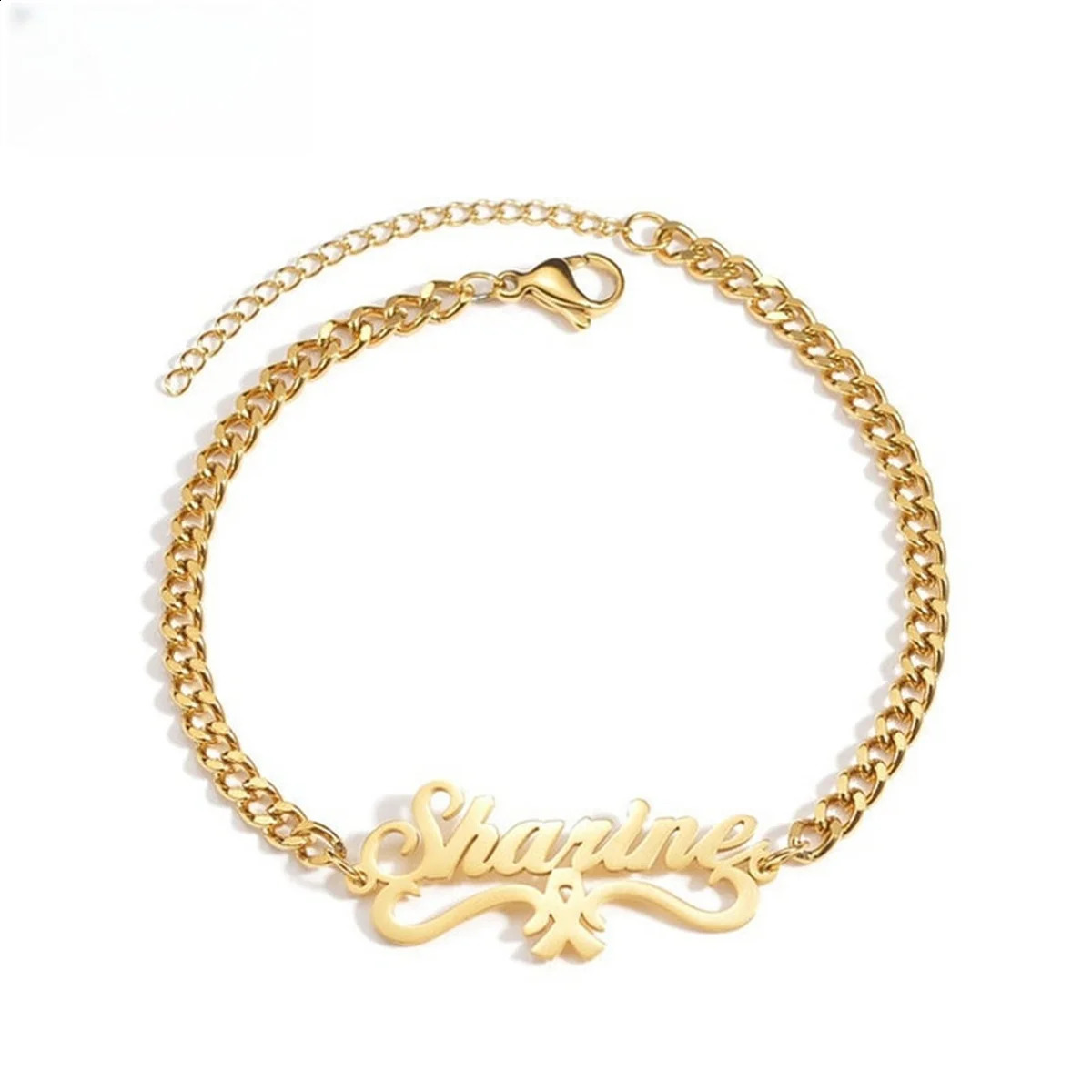 Custom Name Heart Anklets For Women Stainless Steel Customized Sign Number Cuban Chain Ankle Jewelry Personalized Gifts 260625 - view 5