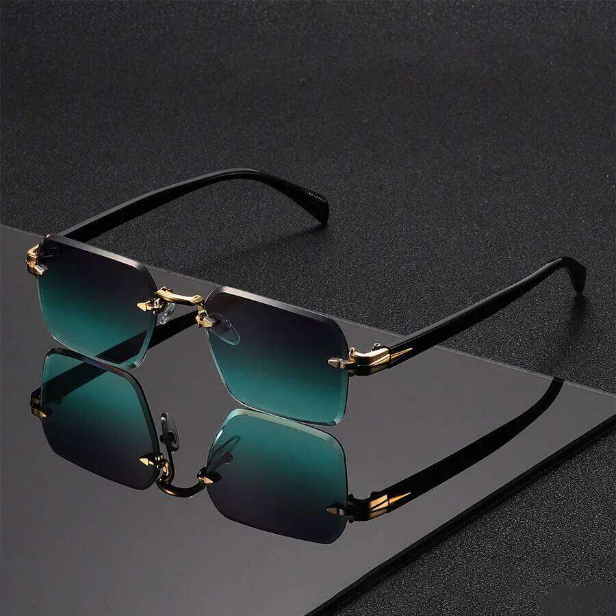 Classic Unisex Fashion Sunglasses Frameless Trendy Eyewear Holiday Costume Suitable Best Gift for Festive Occasions 26Y0626