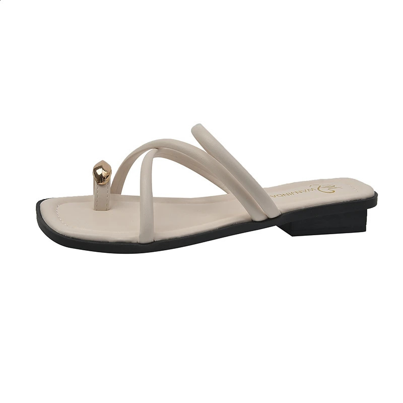 2026 Summer Flip Flop Clip Toe Women Flats Slippers Shoes Outdoor Beach Vacation Ladies Narrow Band Slides 260626 - view 7