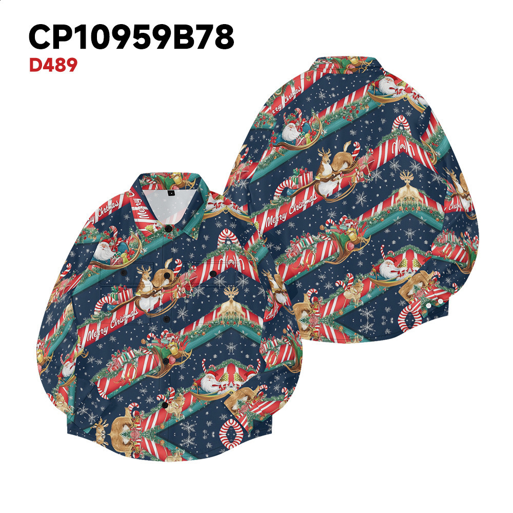 autumn and winter fleecelined collared longsleeve buttonup shirt with double pockets 250805