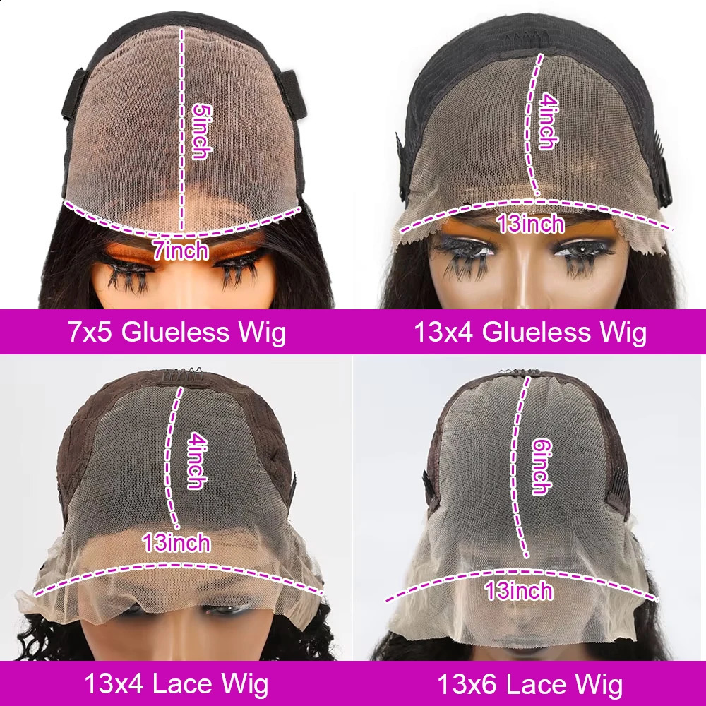 Brazilian 13x4 Glueless Curly Lace Front Wig Short Bob Frontal Wig Deep Water Wave 13X6 Hd Lace Frontal Human Hair Wig For Women 260625 - view 7
