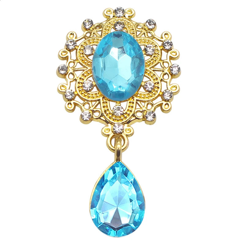 Charm Flower Brooch 10pc 2545MM Crystal Gold Flat Back Wedding Wine Glass Ornament Decoraation Crafts Scrapbooking 260623 - view 7