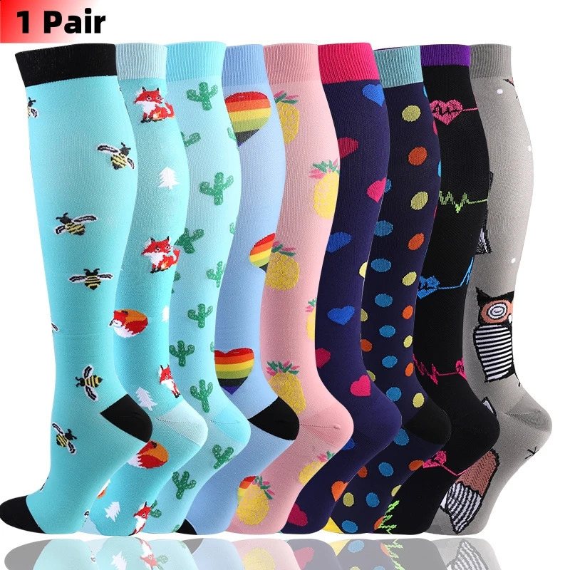 1 Pair SXXL Large Size Compression Socks Doctor Nurse Golfs Tube Fit Edema Diabetes Varicose Veins Men Stockings 260622