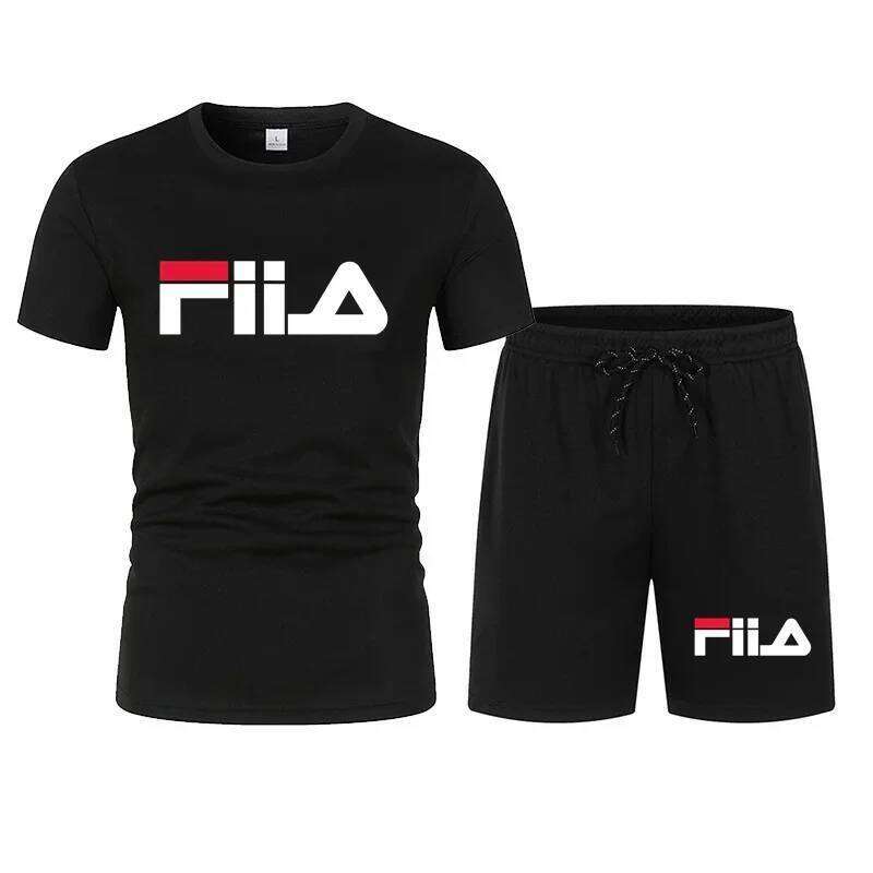 2026 hot men's casual summer sportswear breathable mesh short sleeved T-shirt and shorts set 26Y0626 - view 1