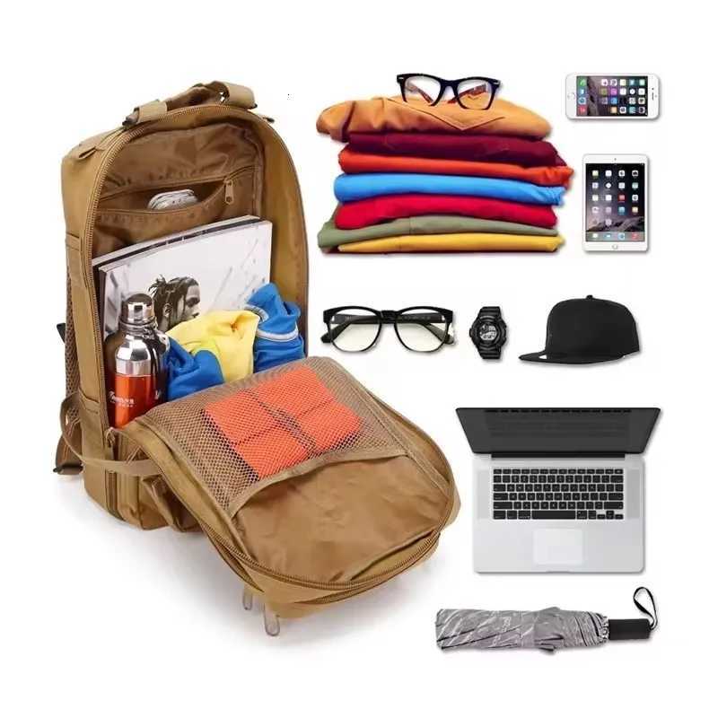 Outdoo Backpack Fishing Travel Tactical Fishing Camouflage Bag Climbing Hunting Backpack Fishing Hiking Nylon 3P Pack Backpack M260626 - view 7