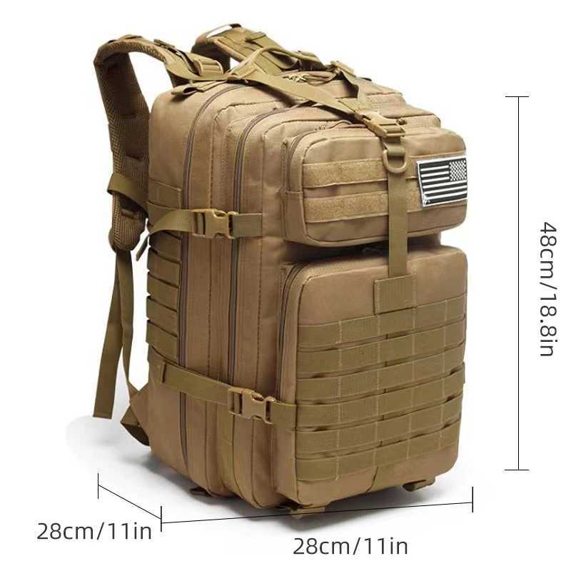Big Fashion Hiking Backpack Men Capacity Tactical Men Backpack Camouflage Travel Outdoor Hiking Tactical Travel Backpacks M260626 - view 3