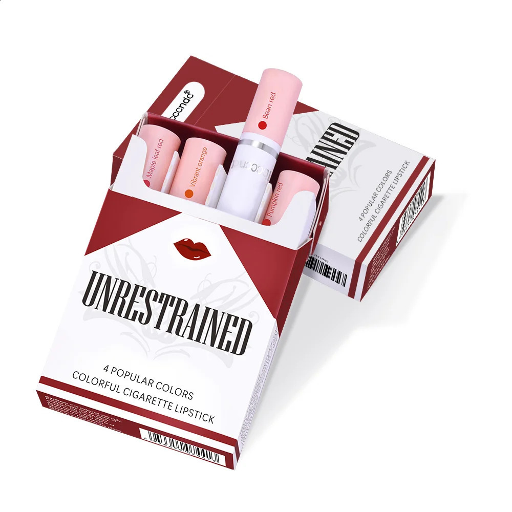 4 Colors Lipstick Set Velvet Matte Waterproof Long-Lasting Lip Tint Gloss Non-Stick Cup Cigarette Lipstick Kit Woman Makeup 260626 - view 3