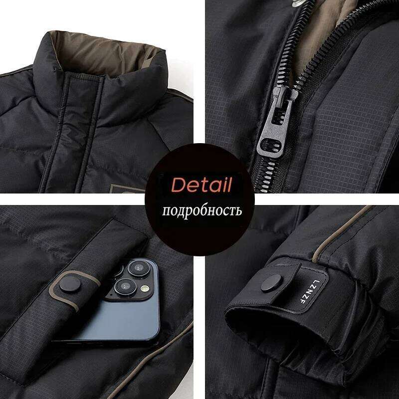 Winter Men White Duck Down Jackets Windproof Casual Outdoor Puffer Jacket Man Streetwear Padded Coat Male Down-Filled Clothes W260626 - view 6