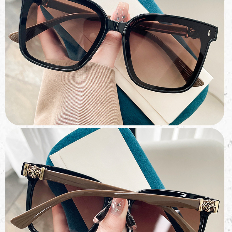 Ladies' Designer Boxy Black Sunglasses Niche Luxury Women's Style Suitable For Square And Round Faces High-end Feeling, 2026 UV Resistant Su - view 6