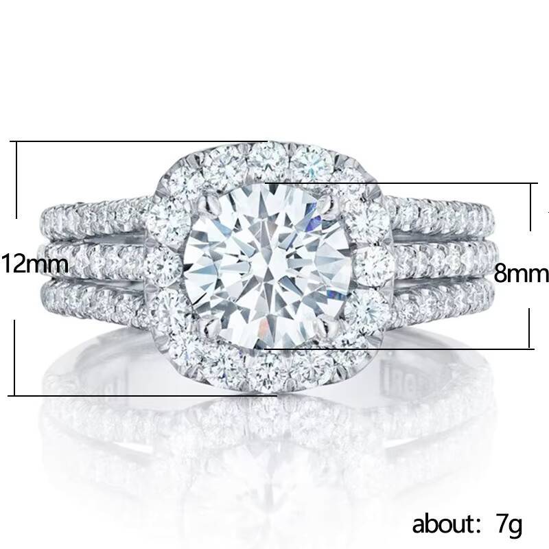 Mossanite Gold Moissanite Moissanite Cvd Lab Grown Ruby WomenS Radiant Cut Diamond Engagement Ring For Women Real Diamond - view 4