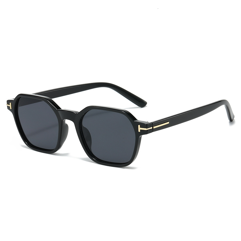 26 New Versatile Polygonal Simple Unisex Glasses, Unique And Stylish With A High-End Feel, Old Money Style Street Photography Sunglasses - view 6
