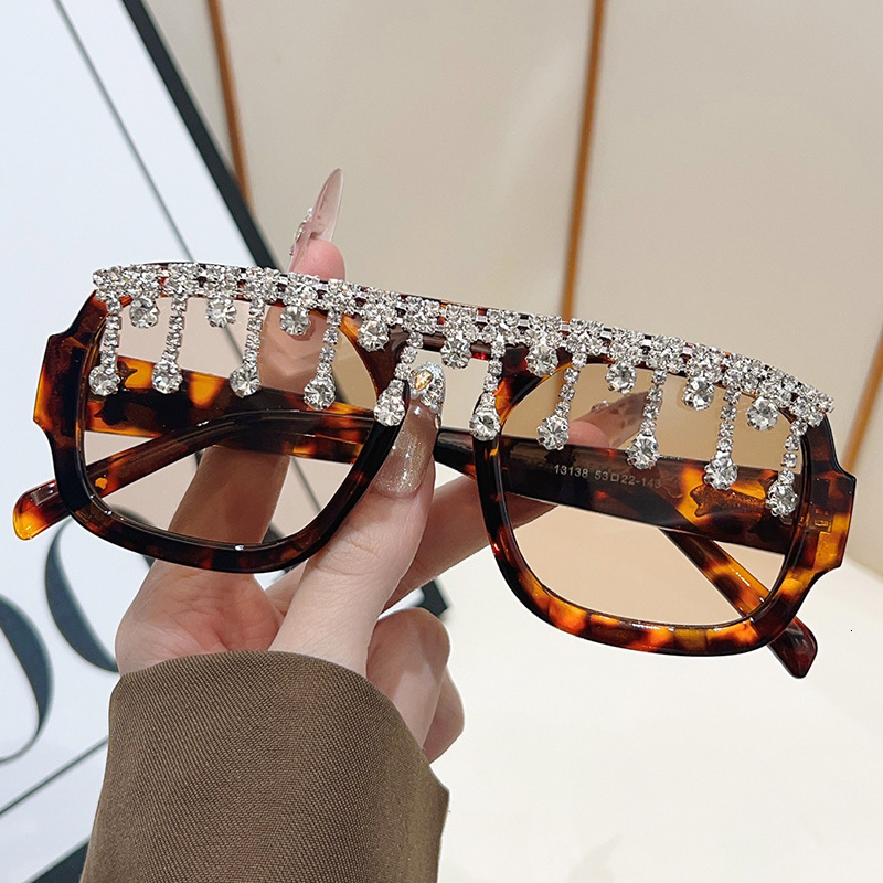 2026 New Personalized Trendy European And American Internet Celebrity Ins Hip-Hop Square Fashionable Curtains Sunglasses For Women - view 6
