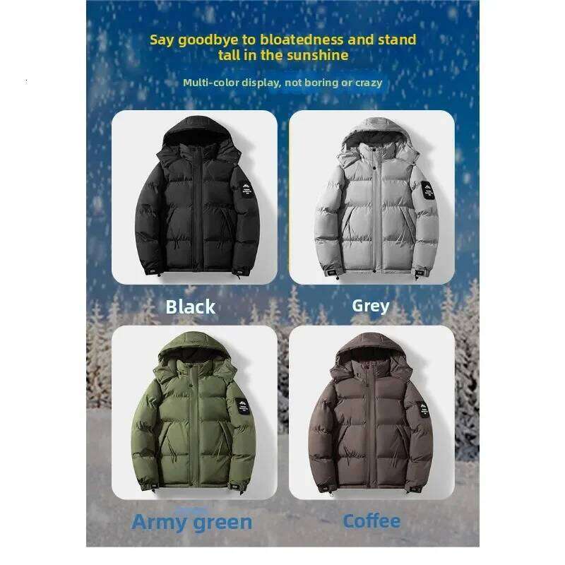 Outdoor Men's Hiking Camping Windproof Breathable Warm Cotton Clothing Winter Comfortable Fashionable and Trendy Hooded Jacket W260626 - view 7