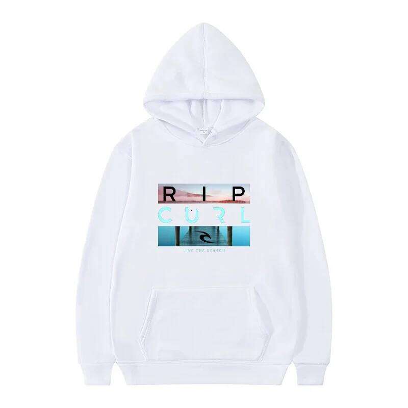 Men's hooded black casual street style sports shirt suitable for surfing and fashion enthusiasts W260626 - view 5