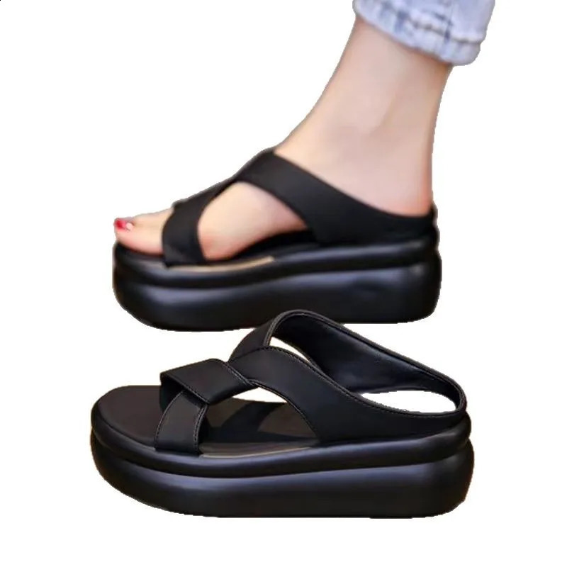 Womens Beach Sandals Thick Bottom Soft Sole Dress Fashionable Summer Platform Outdoor Slippers Sandalias De Mujer 260616 - view 6