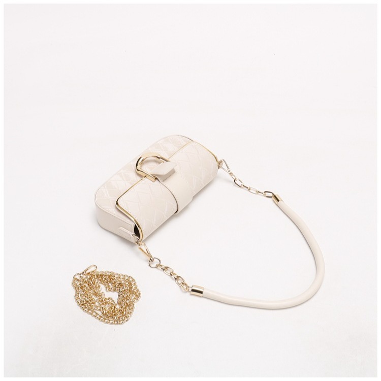 Office Worker White-Collar Elegant Single-Shoulder New High-End Quilted Chain Underarm Simple Stylish Small Square Bag For Women Underarm Bag Vintage  - view 4