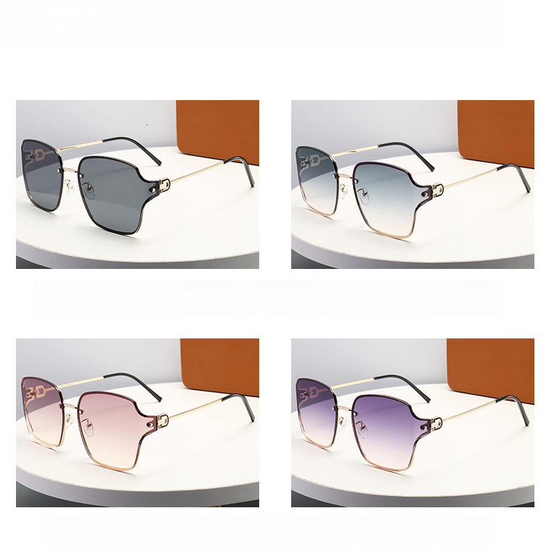 Designer's New Niche Luxury Casual Fashion Versatile Ins Bending Sunglasses With Sun Protection And UV Protection Big Face Slimming Internet Famo - view 7