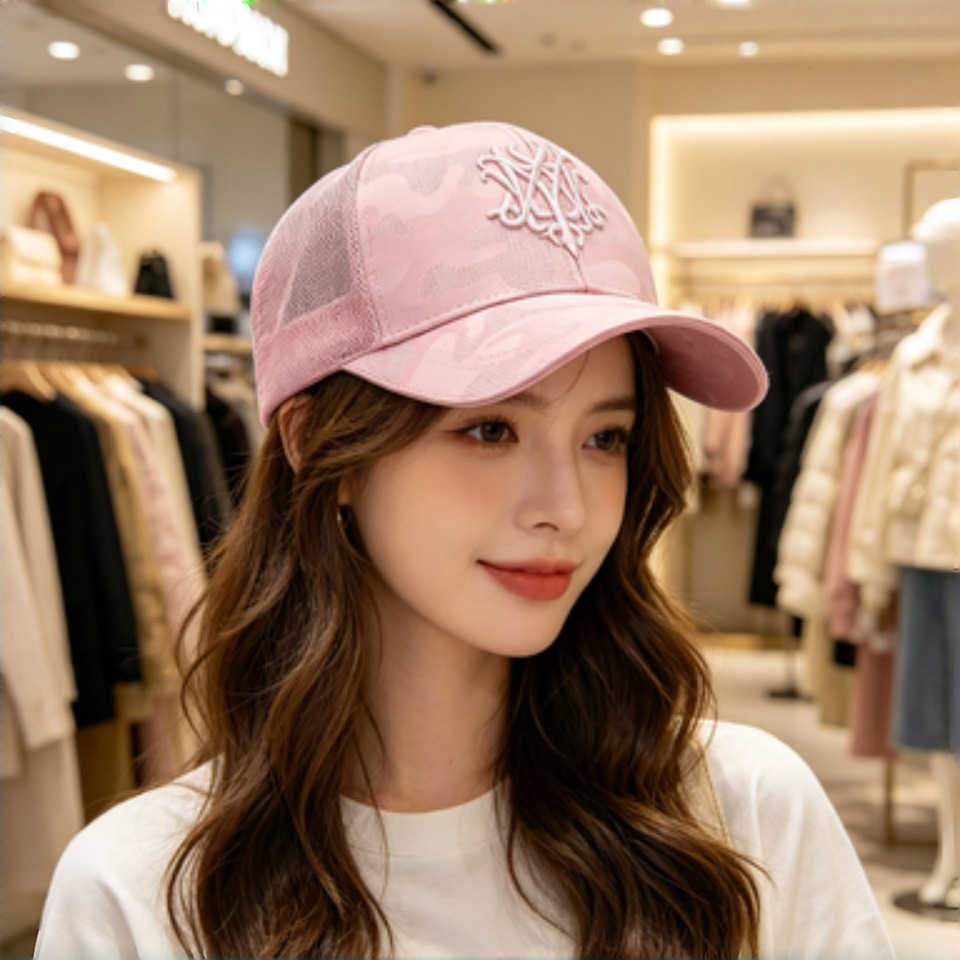 sunshade Summer baseball with and mesh pattern embroidered floral design womens baseball suitable for casual occasio M260626