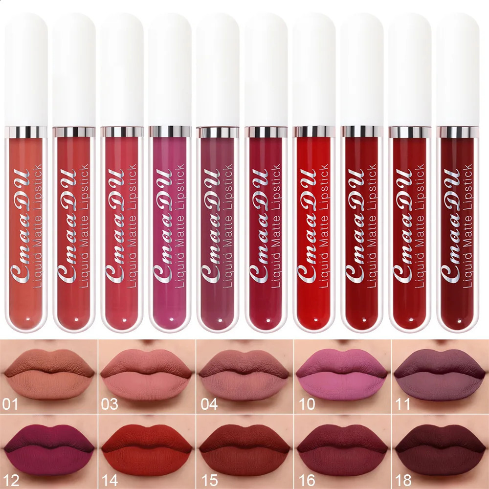 CmaaDu 6pcs/10pcs/set velvet matte durable waterproof easy color non-stick cup texture silky saturation high lip gloss 260626 - view 4