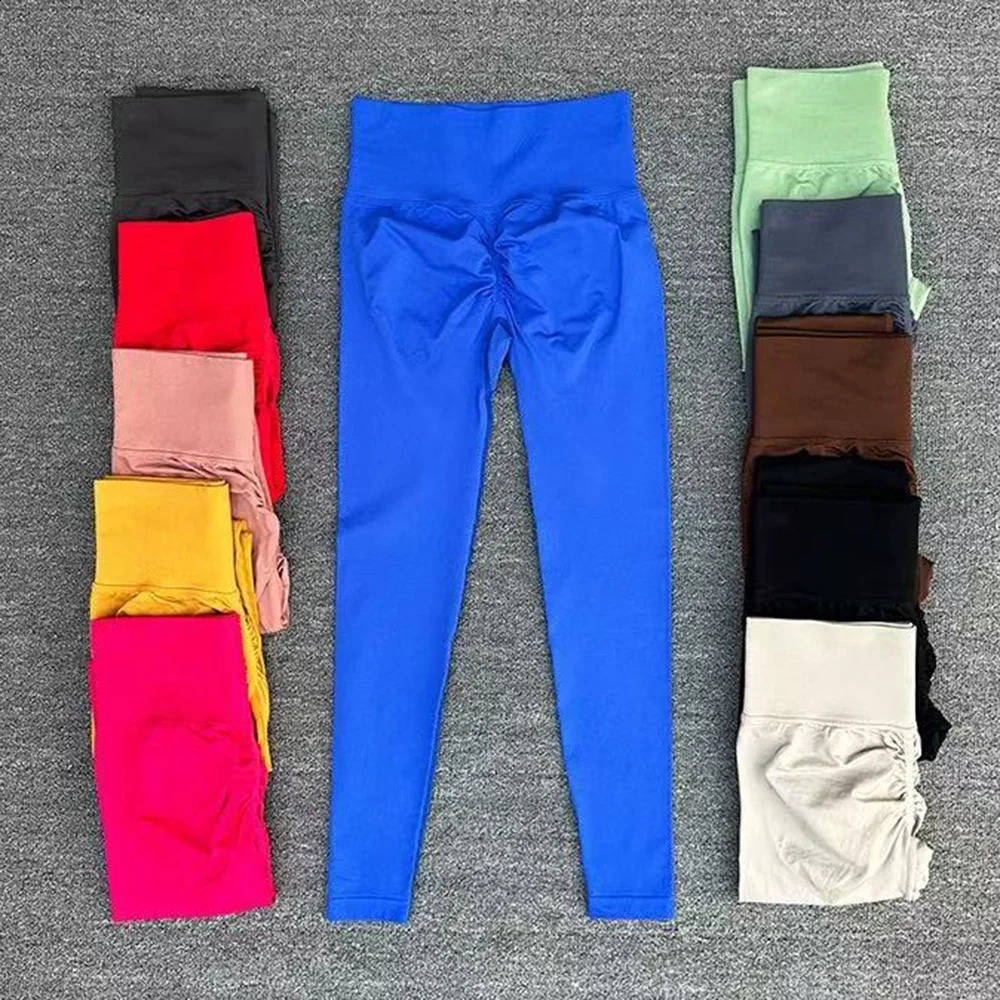 Seamless Sport Yoga High Waist Pants Leggings Sport See Through Yoga Gym Running Quick Dry Pants Scrunch Butt Pants 260626 - view 3