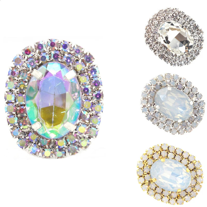 5PCS2924MM Colorful Oval Flat Bottom Water Diamond Buckle Alloy Gem Hand Sewn Clothing Jewelry Accessories 260623 - view 5
