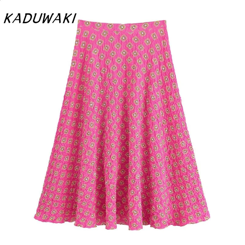 KADUWAKI Y2k Printed Maxi Skirts Set Sleeveless LaceUp Tank Tops High Waist Baggy Boho Summer Beach Vacation 2piece 260625 - view 7