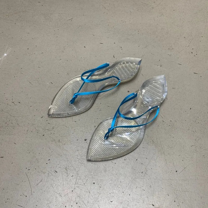 Womens Shoes Fashion Pointed Tip Flat Bottom Flip Flops for Woman Summer Vacation Casual Shoes Shoes Zapatos Mujer 260626 - view 3
