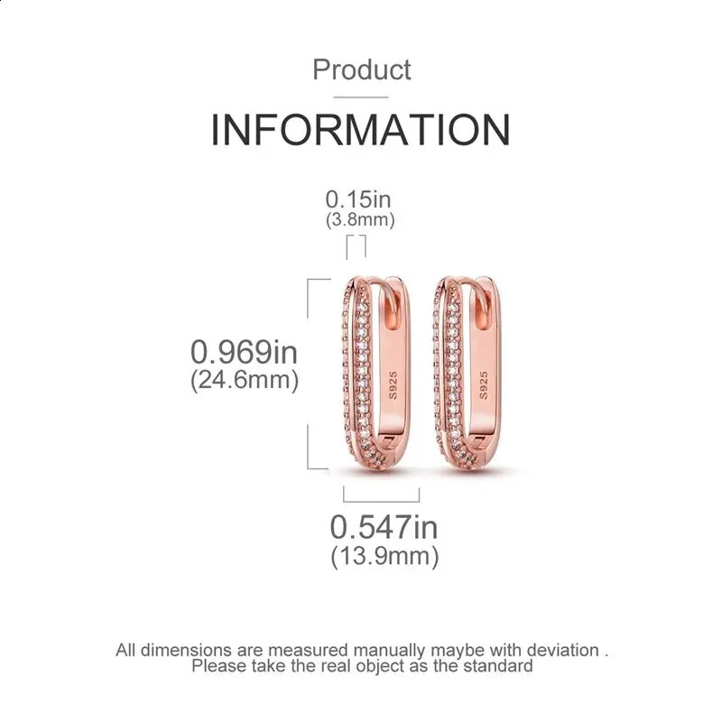 925 Sterling Silver Heart Hoop Earrings Inlaid Zircon CZ Infinity Love Golden Earrings For Women Wedding Gift Jewelry 260626 - view 6