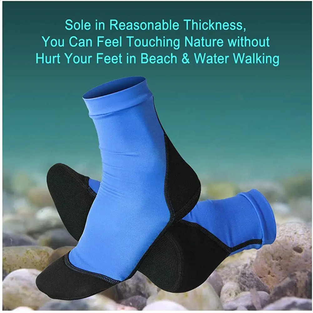 Neoprene Fin Socks for Sand Beach Volleyball Soccer Thin Polyester Uppers 15mm Soles Sun Protection Water Shoes 260626 - view 7