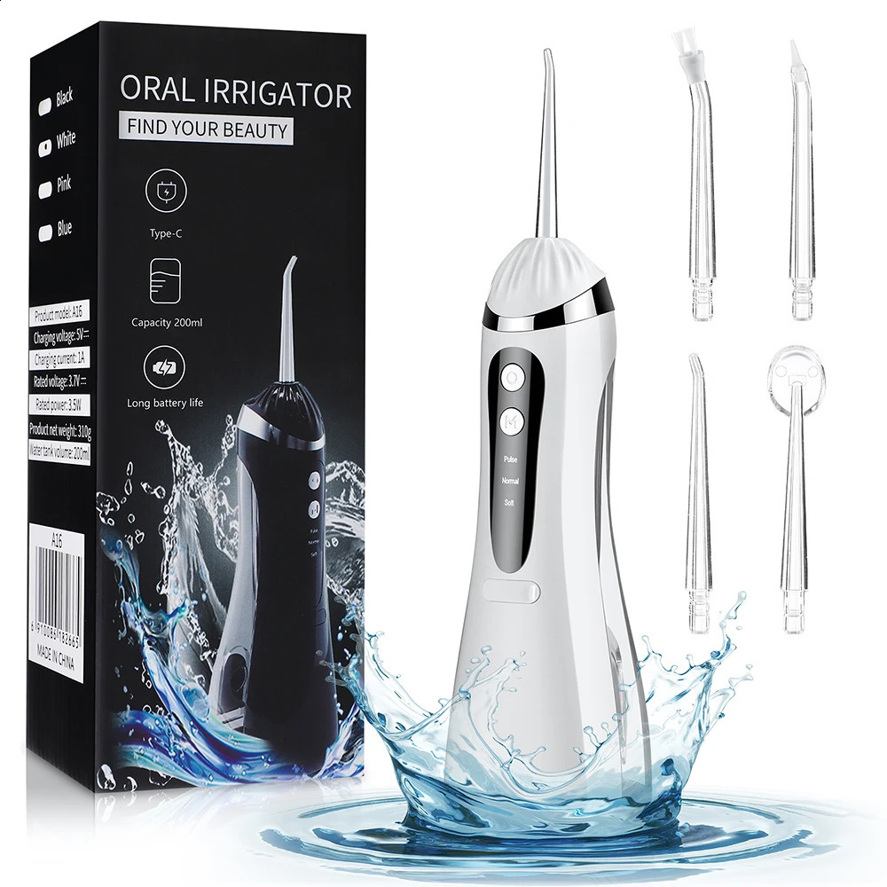 Electric Dental Oral Irrigator Portable Water Flosser for Teeth Braces Cleaning Tool For Home and Travel Use 260626