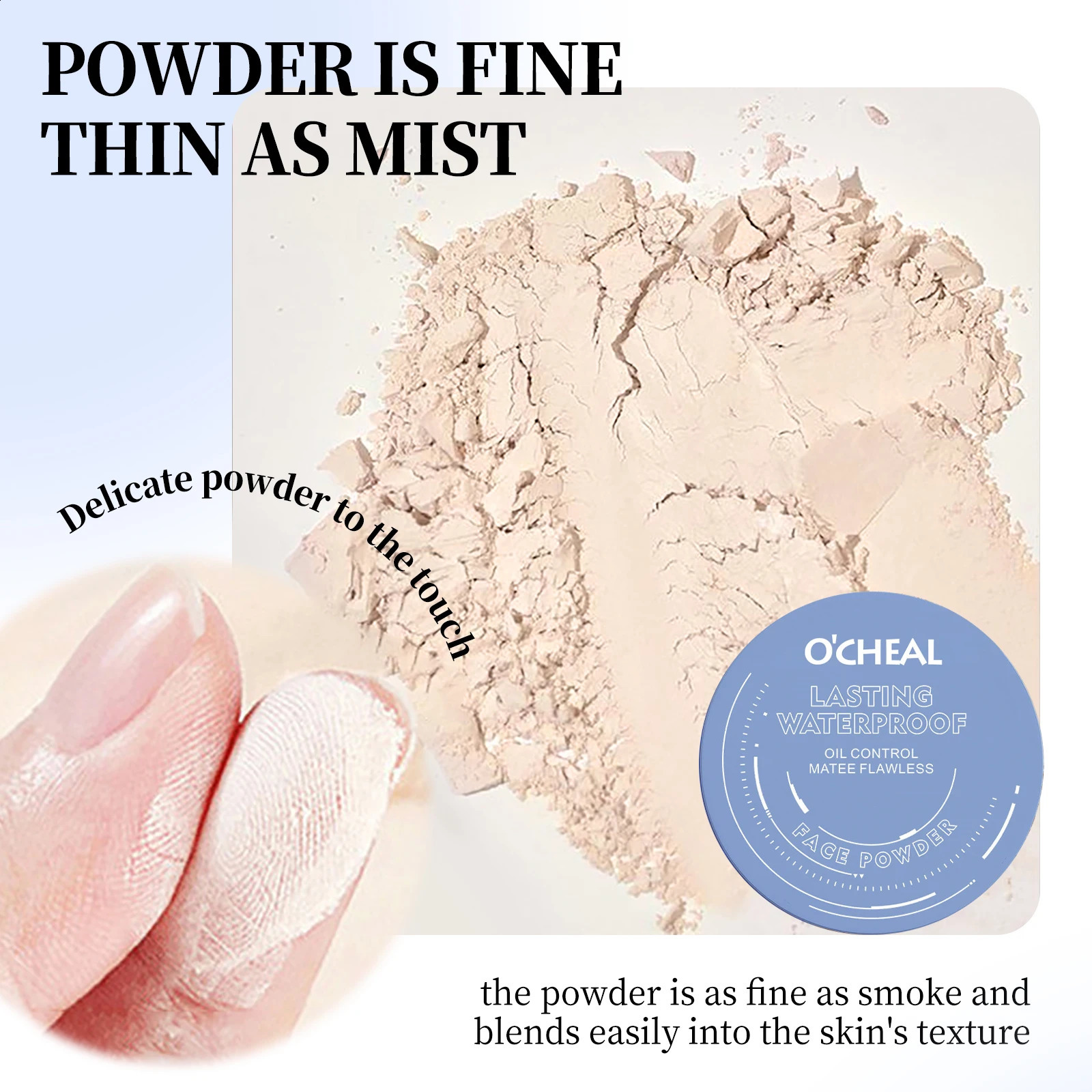 Ocheal Matte Face Setting Powder Oil-control Lightweight Radiant Foundation Pressed Powder Face Full Coverage Makeup Cosmetic 260625 - view 6