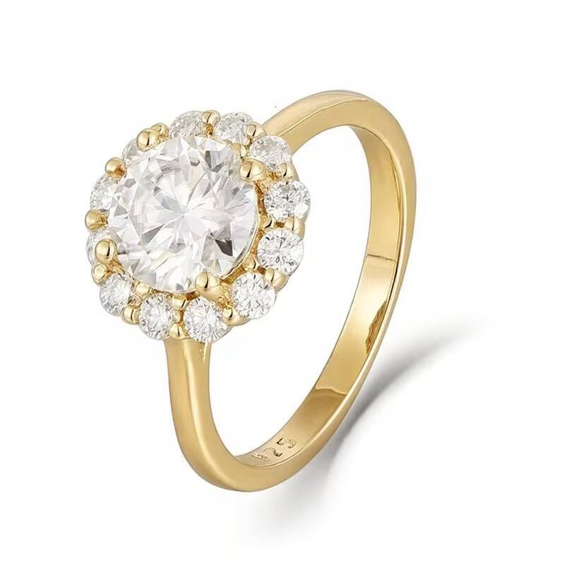 Silver Moissanite Ring Womens Luxury Flower Design Fine Jewelry Ring with Moissanite Inlay Custom Wholesale - view 4